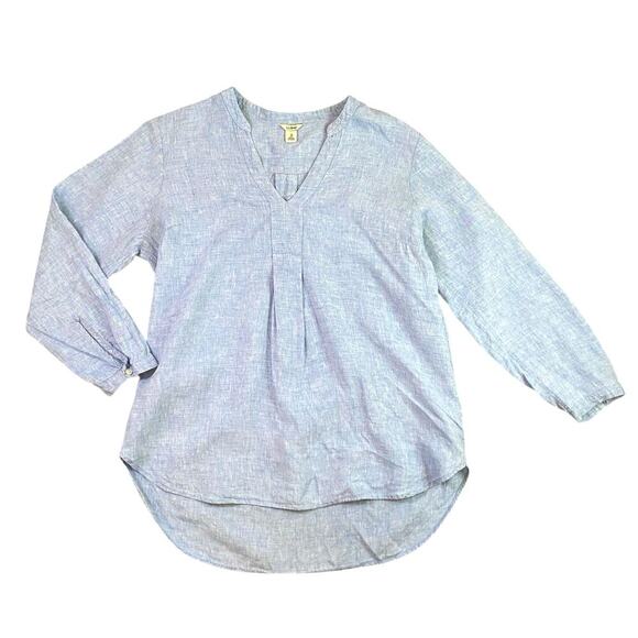 Vintage LL Bean Linen Tunic Top - M - Picture 1 of 3